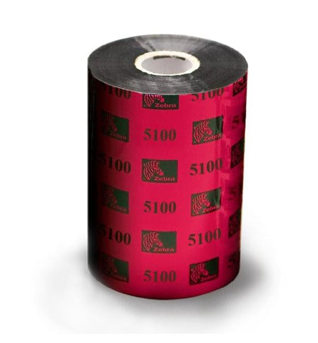 ZEBRA, CONSUMABLES, 5100 RESIN RIBBON, 83MM, 3.27" X 1476', 1" CORE, 6 ROLLS PER CASE