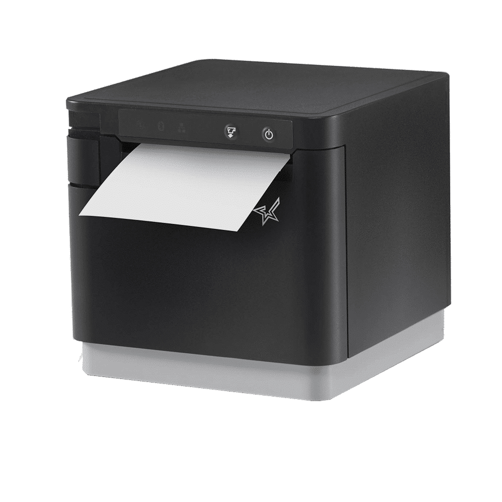 STAR MICRONICS, THERMAL PRINTER, SRM MCP31LBI NH BK USMC-PRINT3, THERMAL, 3", CUTTER, ETHERNET (LAN), USB, LIGHTNING, BLUETOOTH (MFI), CLOUDPRNT, BLACK, EXT PS INCLUDED