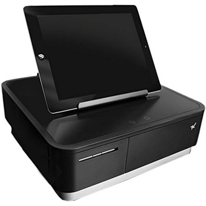 STAR MICRONICS, MPOP, POP10 CI-F BLK US, BLACK, INTEGRATED PRINTER & CASH DRAWER, USB-C, LIGHTNING, UNIVERSAL TABLET STAND, INT PS