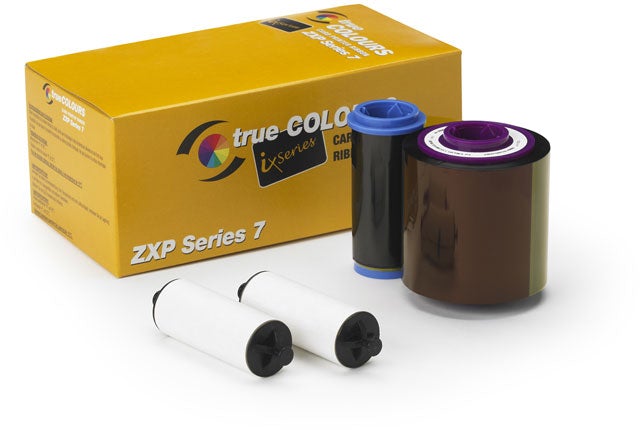 ZEBRACARD, CONSUMABLES, YMCKO TRUE COLOURS IX SERIES COLOR RIBBON, ZXP SERIES 7 COMPATIBLE, 250 IMAGES PER ROLL, PRICED PER ROLL