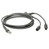 ZEBRA EVM, 7 FT, KEYBOARD WEDGE CABLE, PS/2, POWER PORT, STRAIGHT