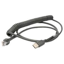 ZEBRA EVM, CABLE, 9 FT, USB, SHIELDED SERIES A CONNECTOR, COILED