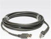 ZEBRA EVM, CABLE, SHIELDED USB: SERIES A CONNECTOR, 15 FOOT STRAIGHT, BC 1.2