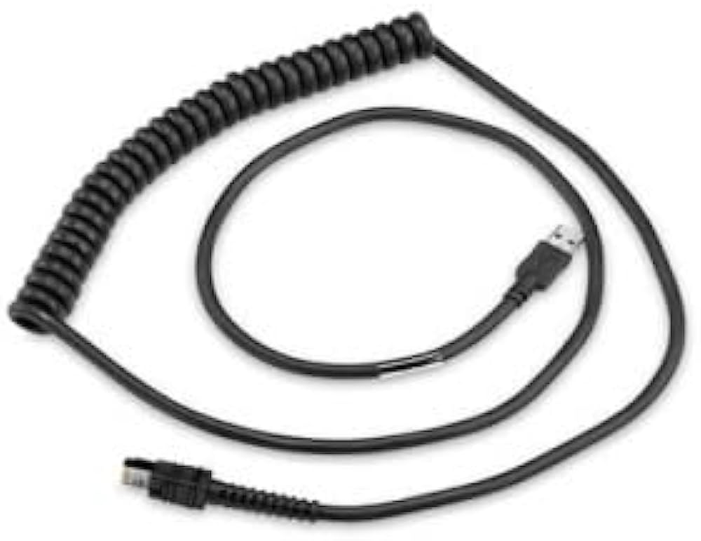 ZEBRA EVM, CABLE - SHIELDED USB, 9 FEET, SERIES A, COILED, BC1.2 (HIGH CURRENT), -30C