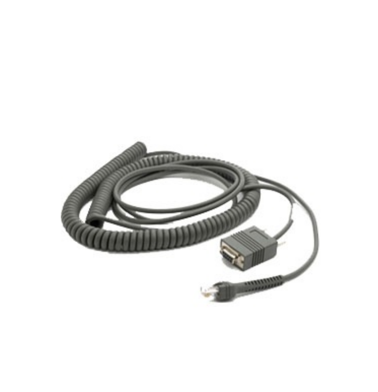 ZEBRA EVM, 20 FT, RS232 CABLE, STD-DB9 FEMALE, TXD ON 2, COILED, DISCONTINU