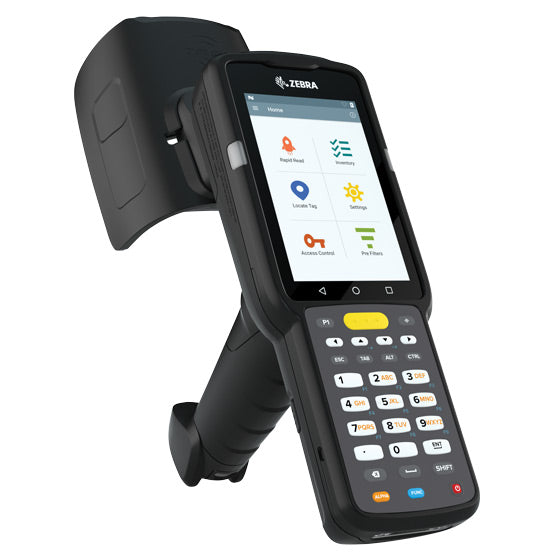 ZEBRA EVM, MC339XR, UHF RFID, LINEAR ANTENNA, WLAN, EXTENDED RANGE 1D/2D IMAGER (SE4850), 47 KEY, 2X BATTERY, ANDROID GMS, 4GB RAM / 32GB ROM, FCC BANDS