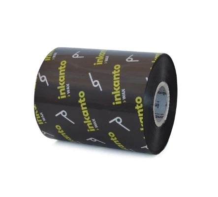 ARMOR, CONSUMABLES, INKANTO THERMAL TRANSFER RIBBON, WAX (AWR 8), 4.33" (110MM) X 984' (300M), BLACK, CSO, GENIUS TRAILER, 12 ROLLS PER CASE, PRICED PER CASE